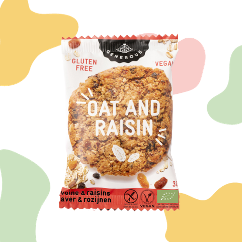[FIKAGEN-001] 20x Generous - Cookies  - Avoine et raisins (Sans gluten)